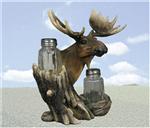 WLD26829 Northern Lite Spice Moose Salt & Pepper Shaker Set